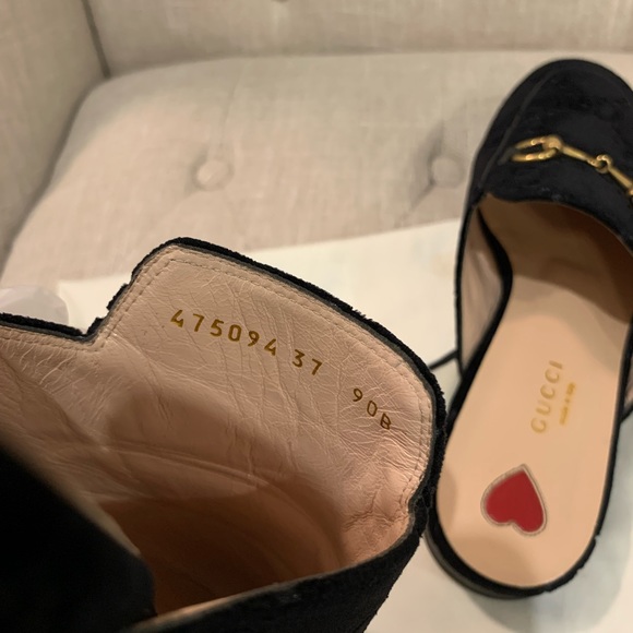 Gucci Princetown Velvet Mules/37/Black - Picture 8 of 12